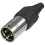 Neutrik 3-POLE Male Kabelconnector w/ Nikkelen Behuizing EN Silver Contacten