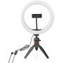 Nedis Ringlicht | 10 inch | 120 Led&amp;#039;s | 2700 - 6700 K | Tripod | Black