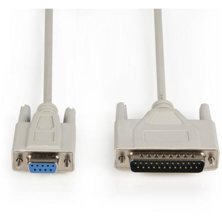 Valueline Serial Cable SUB-D 9-PINS Female - SUB-D 25-PINS Male 2.00 M Ivory