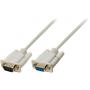 Valueline Serial Cable SUB-D 9-PINS Male - SUB-D 9-PINS Female 10.0 M Ivory