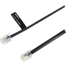 Valueline Telecom Cable RJ10 (4/4) Male - RJ10 (4/4) Male Plat 1.00 M Black