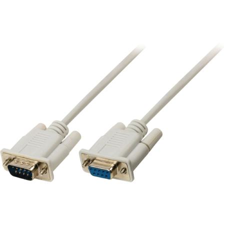 Valueline Serial Cable SUB-D 9-PINS Male - SUB-D 9-PINS Female 0.50 M Ivory