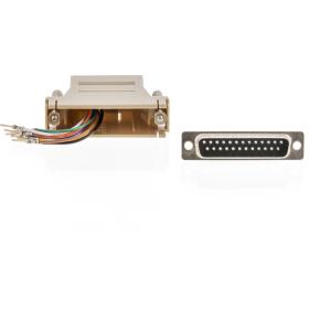 Valueline Serial Adapter SUB-D 25-PINS Female - RJ45 (8/8) Female Ivory