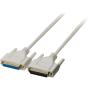 Valueline Serial Cable SUB-D 25-PINS Male - SUB-D 25-PINS Female 5.00 M Ivory