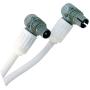 Hirschmann Coaxial Cable Coax Male (IEC) - Coax Female (IEC) Angled 5.00 M White