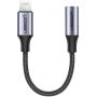 Ugreen Lightning M/F Round Cable Aluminum Shell w/ Braided 10cm Black 30756