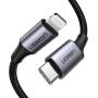 Ugreen USB-C to Lightning M/M Cable Aluminum Shell Braided 1m Black 60759