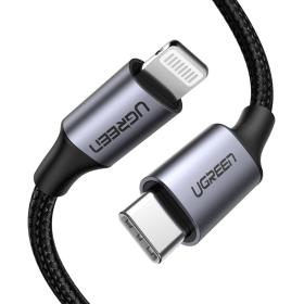 Ugreen USB-C to Lightning M/M Cable Aluminum Shell Braided 1m Black 60759