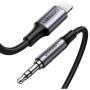 Ugreen Lightning to 3.5mm Aux Cable Aluminum Shell w/ Braided 1m Black 70509