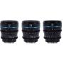 Sirui Nightwalker 24 35+55mm T1.2 S35 MF Cine Lens Bundle RF-Mount Black