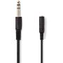 Nedis Stereo-Audio Cable 6.35mm Male 6.35mm Female Nickel Plated 5.00m Round