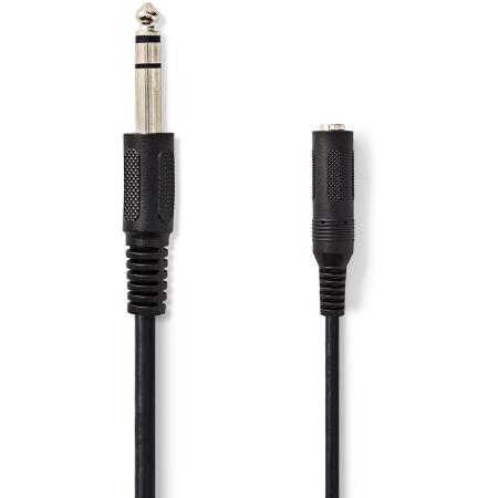 Nedis Stereo-Audio Cable 6.35mm Male 6.35mm Female Nickel Plated 5.00m Round