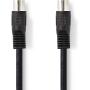 Nedis DIN-Audio Cable DIN 5-PINS Male DIN 5-PINS Male Nickel Plated 3.00m PVC