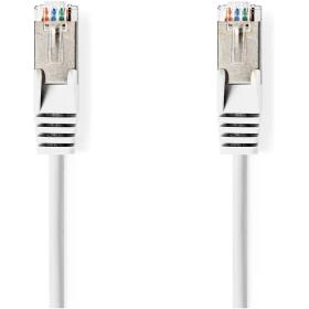 Nedis CAT6a-Cable SF/UTP RJ45 Male RJ45 Male 7.50m Round PVC White Label