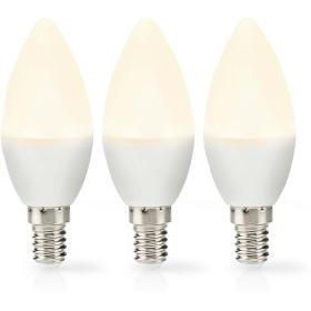 Nedis LED-Lamp E14 Kaars 2.8 W 250 LM 2700 K Warm White Frosted 3 PCs