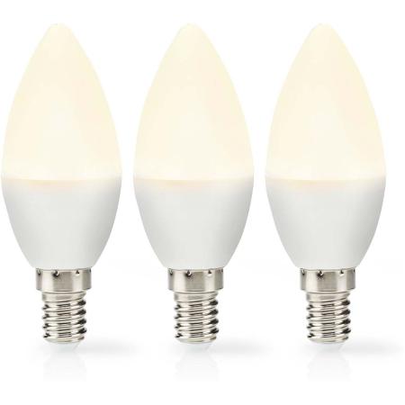 Nedis LED-Lamp E14 Kaars 2.8 W 250 LM 2700 K Warm White Frosted 3 PCs