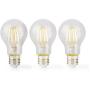 Nedis LED-Filament Bulb E27 A60 4 W 470 LM 2700 K Warm White Retrostijl 3 PCs