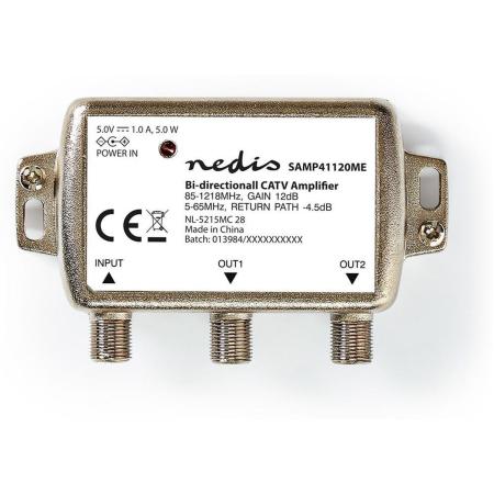 Nedis Catv-Amplifier Strengthening 12 dB 85 1218 MHz Outputs 2 Return Path