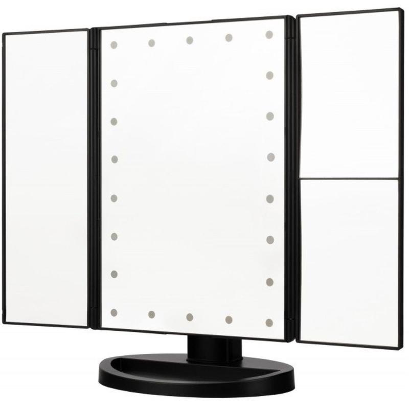 Humanas HS-ML04 Makeup Mirror w/ LED Backlight - Black
