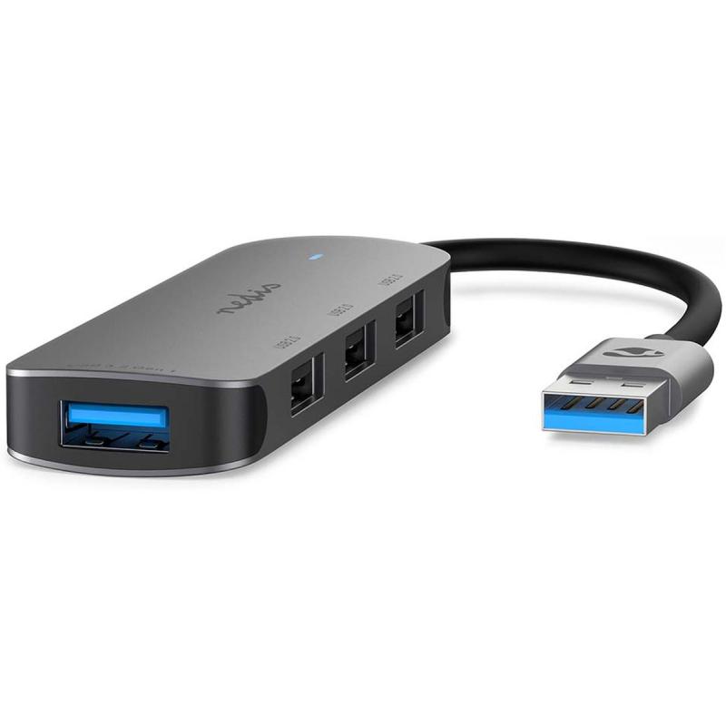 Nedis USB-Hub USB-A M 4X USB A F 4-Port USB 2.0 / USB 3.2 Gen 1 USB Powered