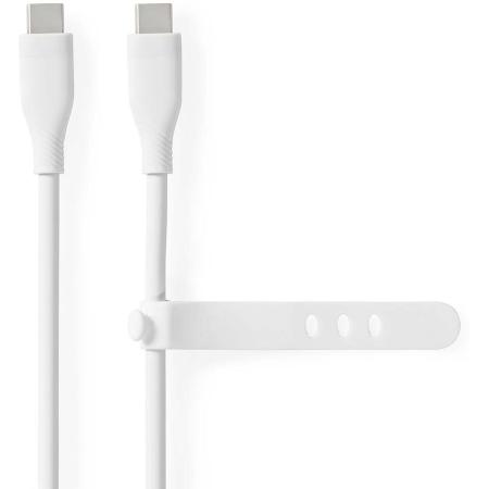 Nedis USB-Cable USB 2.0 USB-C M USB-C M 60 W 480 Mbps Nickel 1.50m Silicone