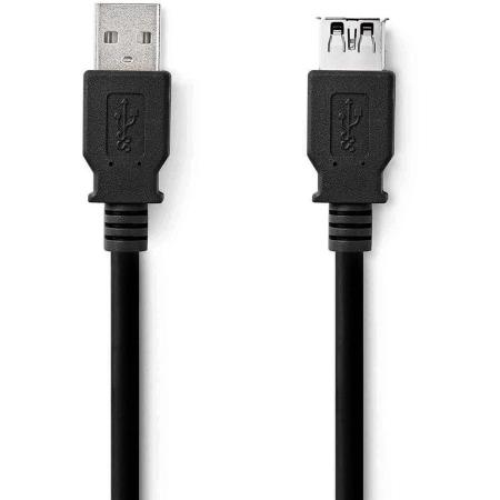 Nedis USB-Cable USB 3.2 Gen 1 USB-A M USB-A F 5 GBPS Nickel Plated 1.00m PVC