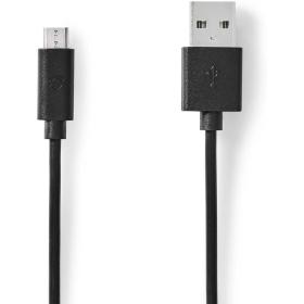 Nedis USB-Cable USB 2.0 USB-A M USB Micro-B M 10 W 480 Mbps Nickel 1.00m PVC