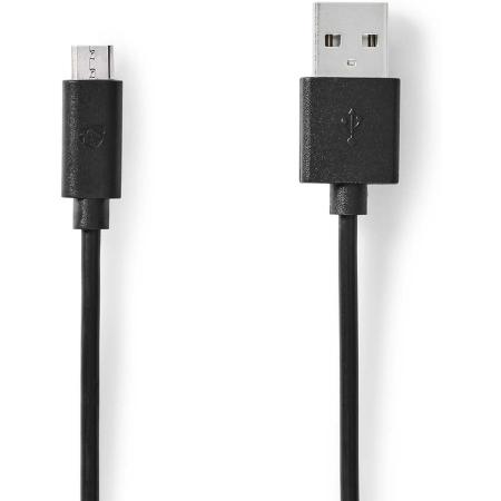 Nedis USB-Cable USB 2.0 USB-A M USB Micro-B M 10 W 480 Mbps Nickel 1.00m PVC