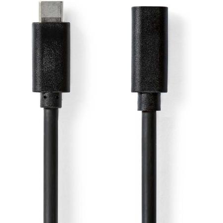 Nedis USB-Cable USB 3.2 Gen 1 USB-C M USB-C F 60 W 4K@60Hz 5 GBPS Nickel 2m PVC