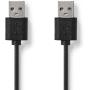 Nedis USB-Cable USB 2.0 USB-A M USB-A M 480 Mbps Nickel Plated 2.00m PVC