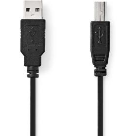 Nedis USB-Cable USB 2.0 USB-A M USB-B M 10 W 480 Mbps Nickel Plated 2.00m PVC