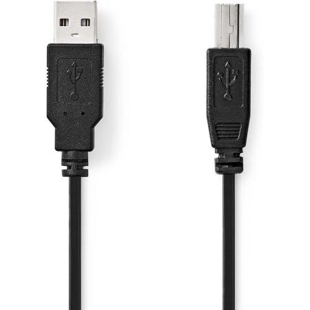 Nedis USB-Cable USB 2.0 USB-A M USB-B M 10 W 480 Mbps Nickel Plated 3.00m PVC