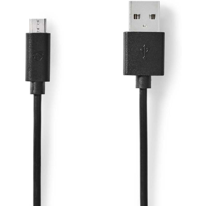 Nedis USB-Cable USB 2.0 USB-A M USB Micro-B M 11 W 480 Mbps Nickel 2.00m PVC