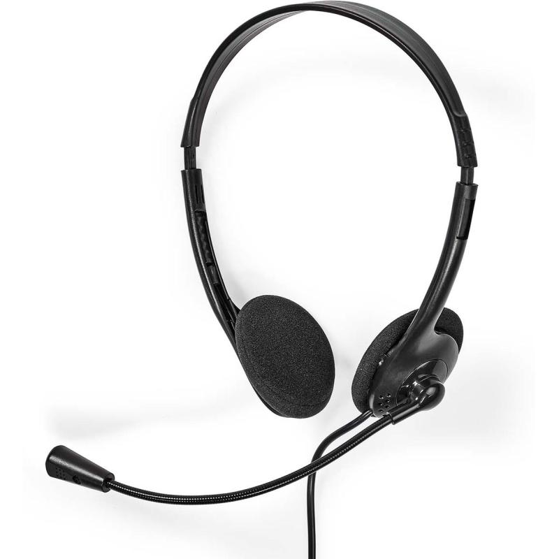 Nedis PC-Headset On-Ear Stereo USB A / USB C Collapsible Microphone Black
