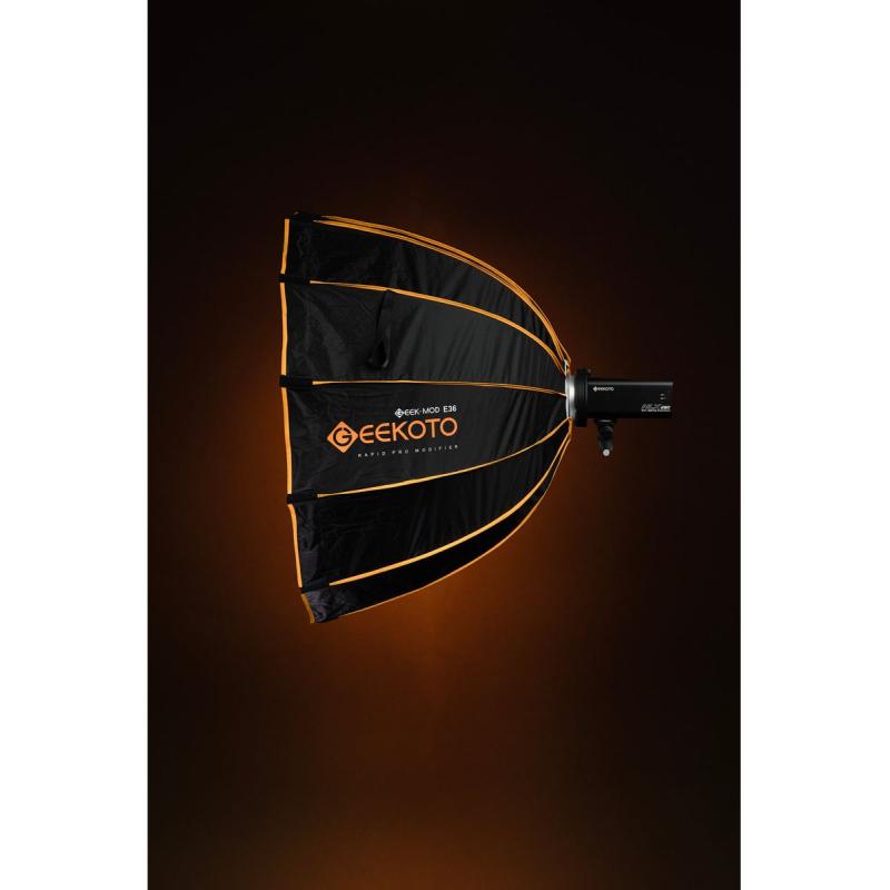 Geekoto Quick-Folding Octagon Softbox 36 Wide For Bowen Mount Light