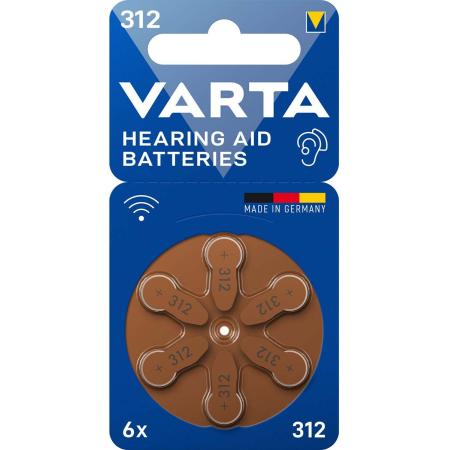 Varta Zinc-Air Battery PR41 | 1.45 V DC | 6-BLISTER | Gehoorapparaat | Brown