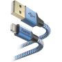 Hama USB-Cable Reflectief USB-A To Lightning 1.5 M Blue