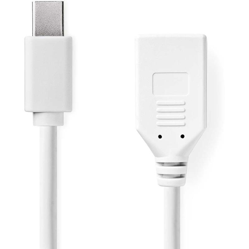 Nedis Mini DP-Cable DP 1.2 Mini-DP Male DP Female 21.6 Gbps 0.20 M Round