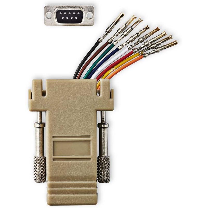 Nedis Serial Adapter Adapter D-SUB 9-PINS Female RJ45 Female Vernikkeld Box
