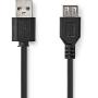 Nedis USB-Cable USB 2.0 USB-A Male USB-A Female 480 Mbps 1.00 M Round