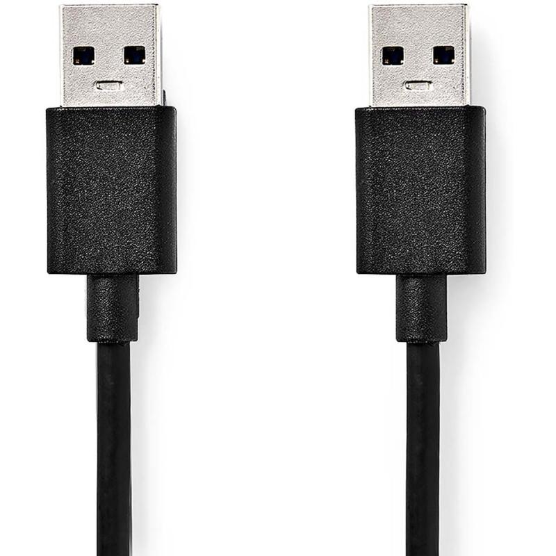 Nedis USB-Cable 3.2 Gen 1 USB-A M USB-A M 5 Gbps Nickel Flated 1 M Round