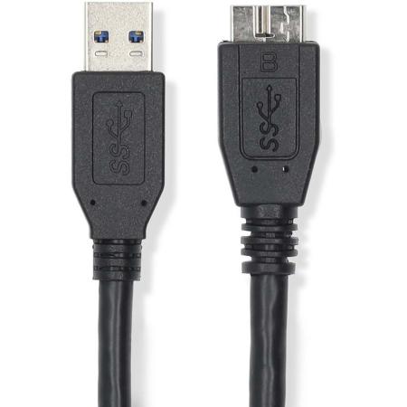 Nedis USB-Cable USB 3.2 Gen 1 USB-A Male USB Micro-B Male 5 Gbps 0.50 M Round