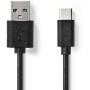 Nedis USB-Cable USB 2.0 USB-A Male USB-C Male 2.5 W 480 Mbps 2.00 M Round