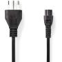 Nedis Power Cable Italy M IEC-320-C5 Straight Straight Nickel Flated 2 M Round