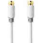 Nedis Satellite &amp;amp; Antenna Cable F-Male Gold Flated 75 ? Single Shield 1 M