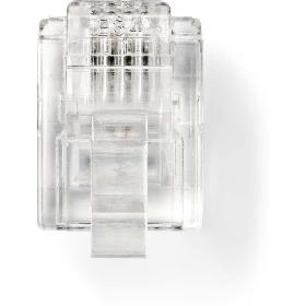 Nedis Telecom-Connector Type RJ11 Straight Flating: Gold Flated PVC