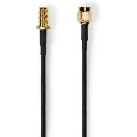 Nedis Antenna Cable M RP-SMA F Gold Flated 50 ? Single Shielded 1 M Round