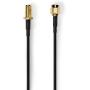 Nedis Antenna Cable M RP-SMA F Gold Flated 50 ? Single Shielded 1 M Round