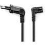 Nedis Power Cable Euro M IEC-320-C7 Angled Left Angled Nickel Flated 2 M Flat