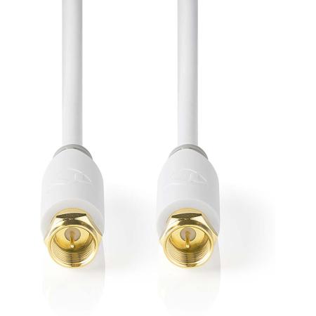 Nedis Satellite &amp;amp; Antenna Cable F-Male Gold Flated 75 ? Single Shielded 3 M